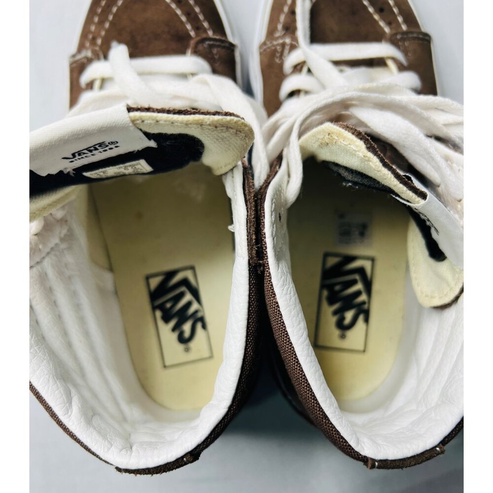 Vans Off The Wall Brown & White High-Top Sneakers Womens 6 - Picture 7 of 8